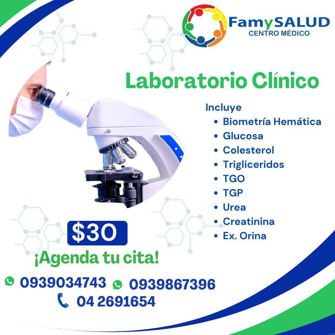 Promoción de laboratorio clínico en FamySALUD