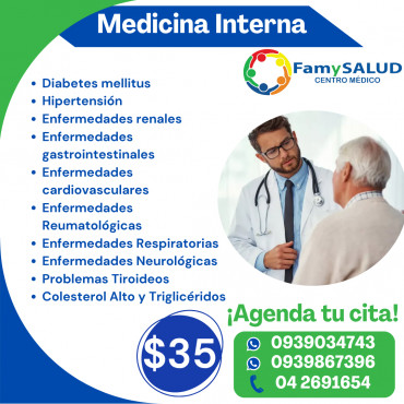 Desde la presión alta hasta trastornos metabólicos o problemas digestivos, el médico internista es quien puede dar un diagnóstico oportuno. 