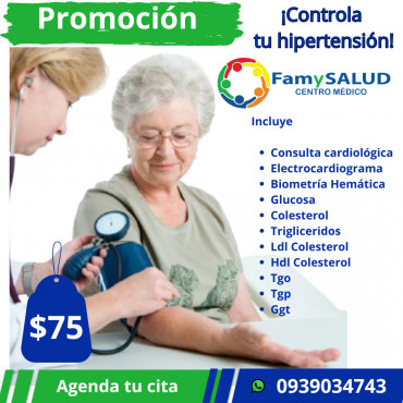 ¡Controla tu presión arterial a tiempo! La hipertensión es una enfermedad silenciosa que no da síntomas al principio.