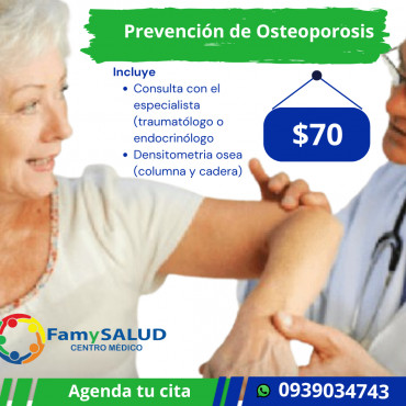 La osteoporosis puede debilitar tus huesos y aumentar el riesgo de fracturas, realizate un chequeo ¡ya!